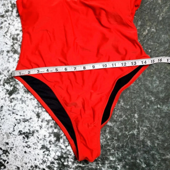 Swimsuits For All Red One-Piece Swimsuit - Picture 3 of 7